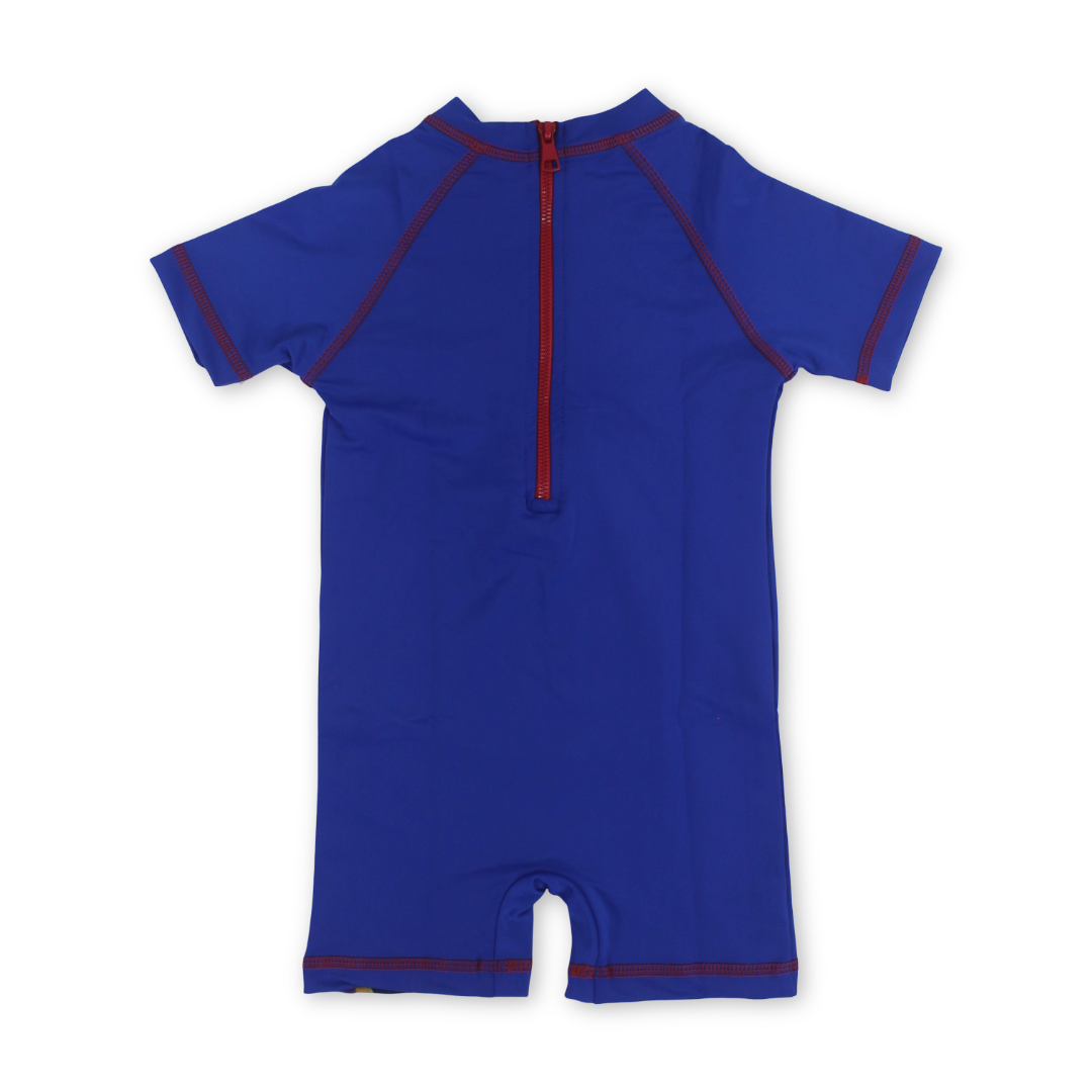 Baby Boys Sunsuit One-Piece – Blue with Sonic Print
