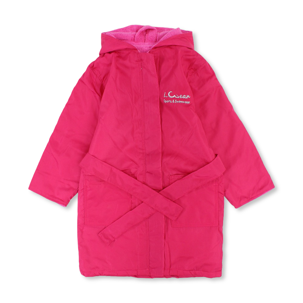 Girls Waterproof Swim Robe – Fuchsia - Clothing - I.Wear