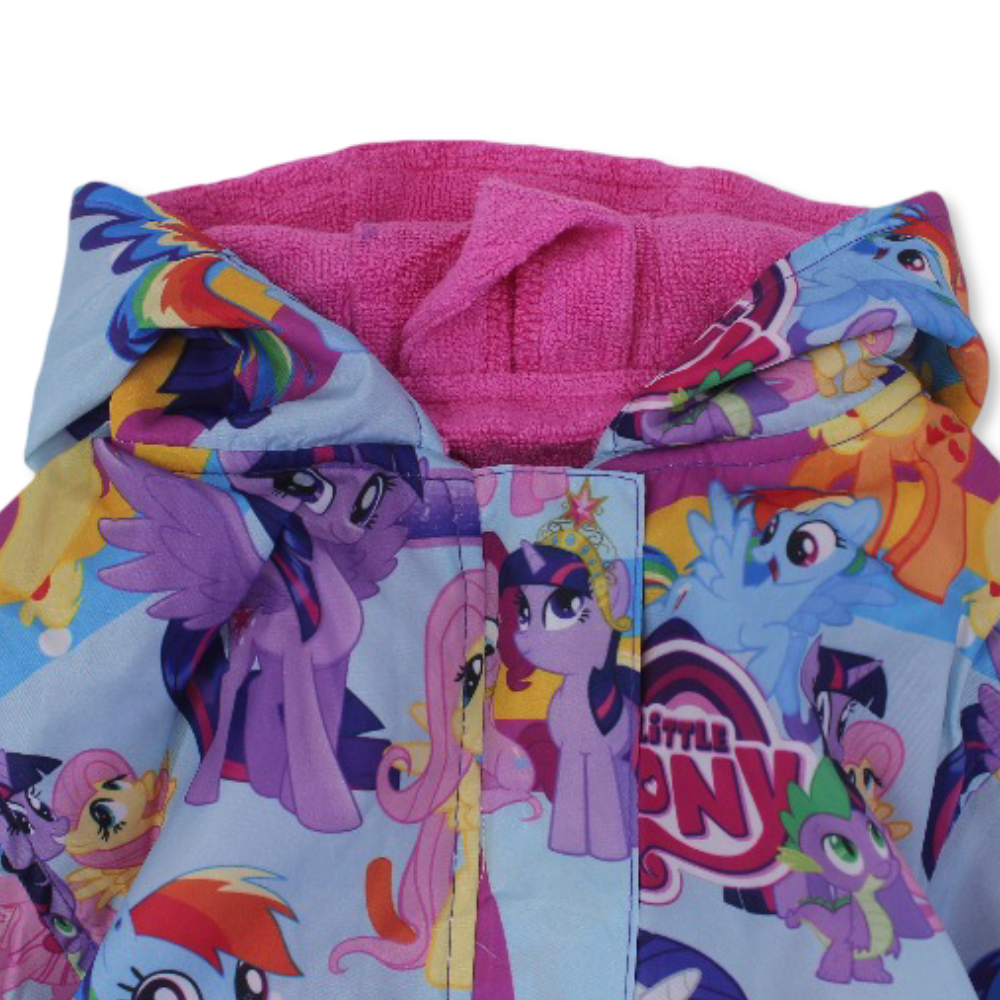 Girls Swim Robe Waterproof – Baby Blue with  Little Pony Design