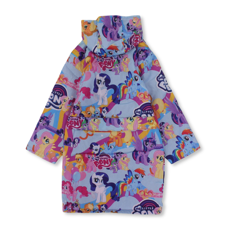 Girls Swim Robe Waterproof – Baby Blue with  Little Pony Design