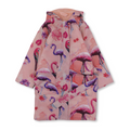 Girls Swim Robe Waterproof – Salmon with Flamingo Design