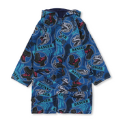 Boys Swim Robe Waterproof – Blue with Danger Dino Design