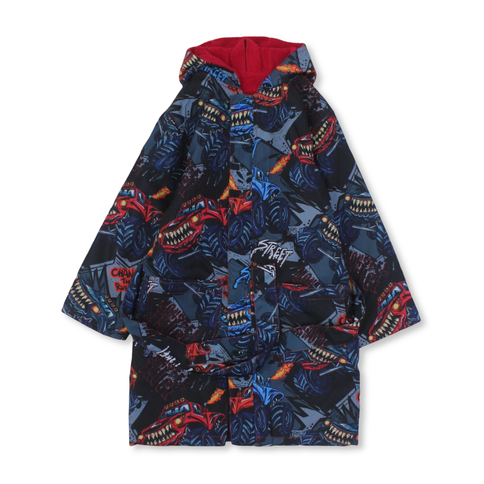 Boys Swim Robe Waterproof – Multicolor with Street Design