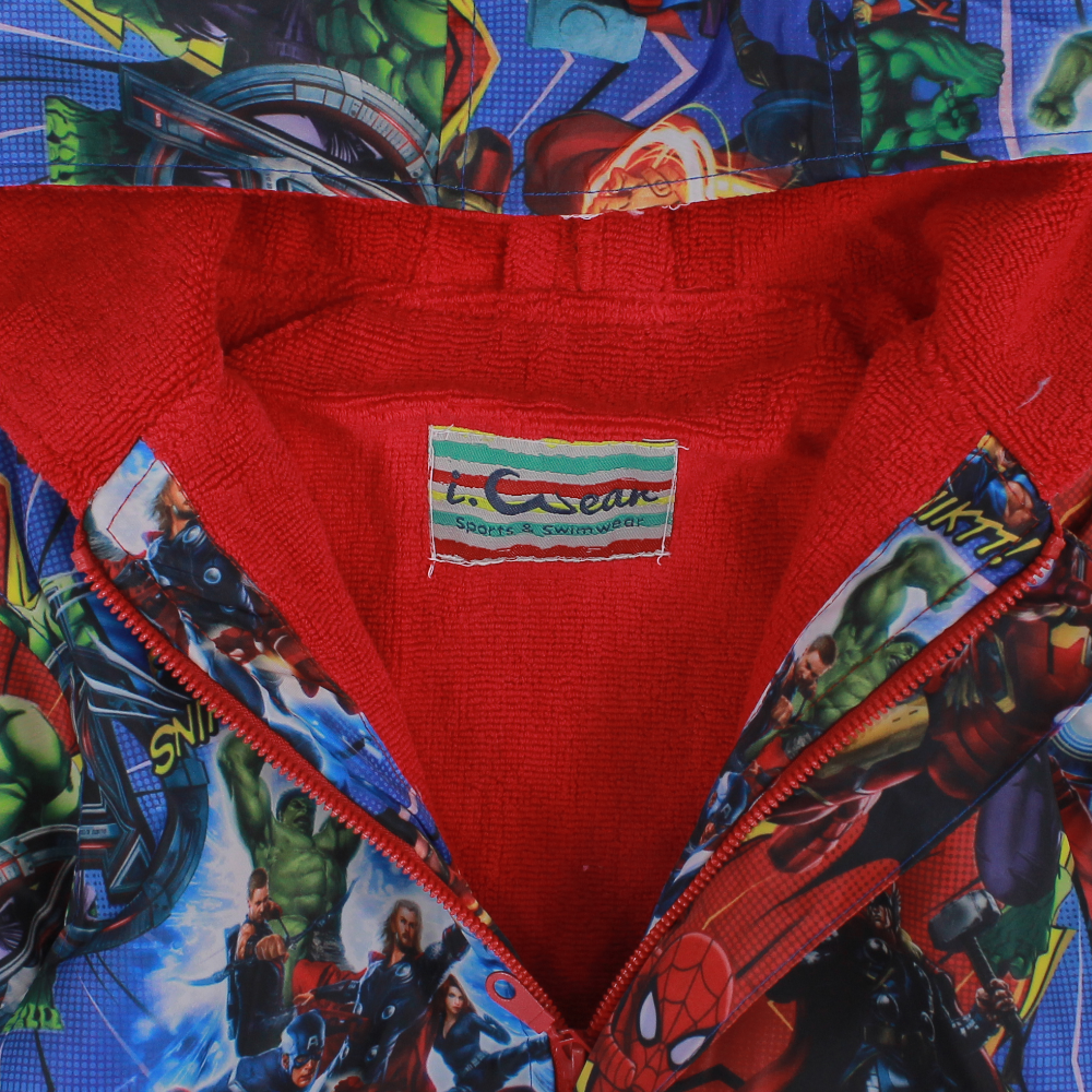 Boys Swim Robe – Marvel Heroes Print