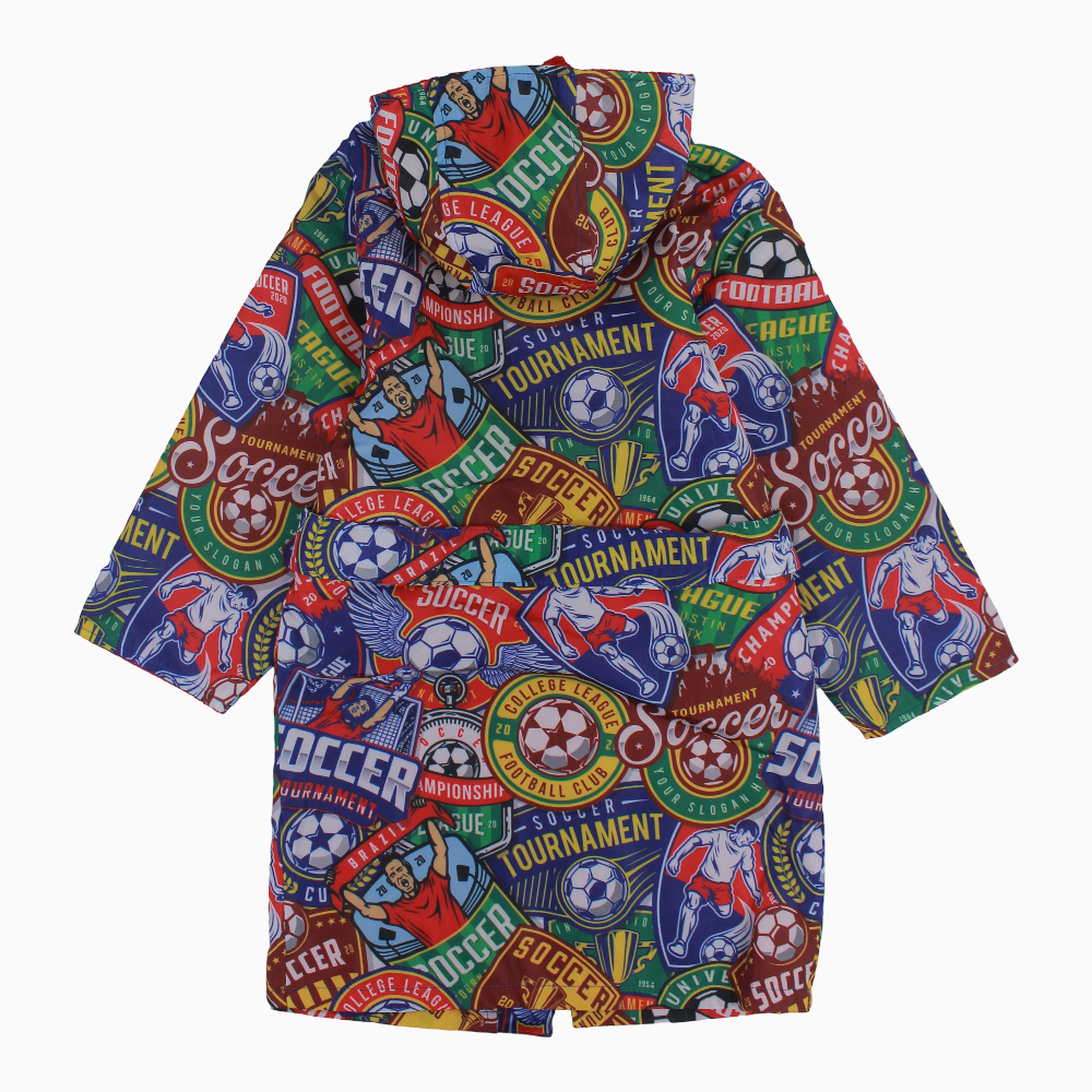 Boys Swim Robe – Football Print