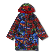 Boys Waterproof Swim Robe – Blue with Avengers Print