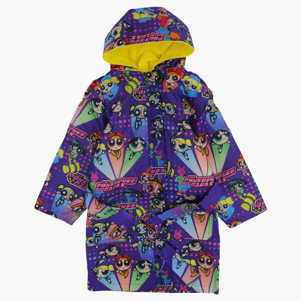 Girls Swim Robe – Purple with the Powerpuff Girls Print - Clothing - I.Wear