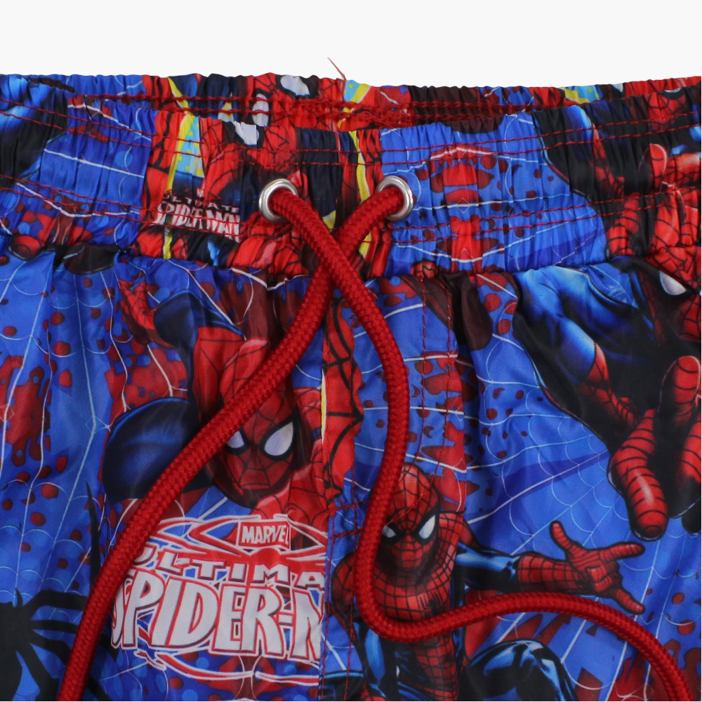 Boys Swim Shorts – Blue with Spider-Man Print