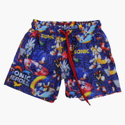 Boys Swim Shorts – Blue with Sonic the Hedgehog Print
