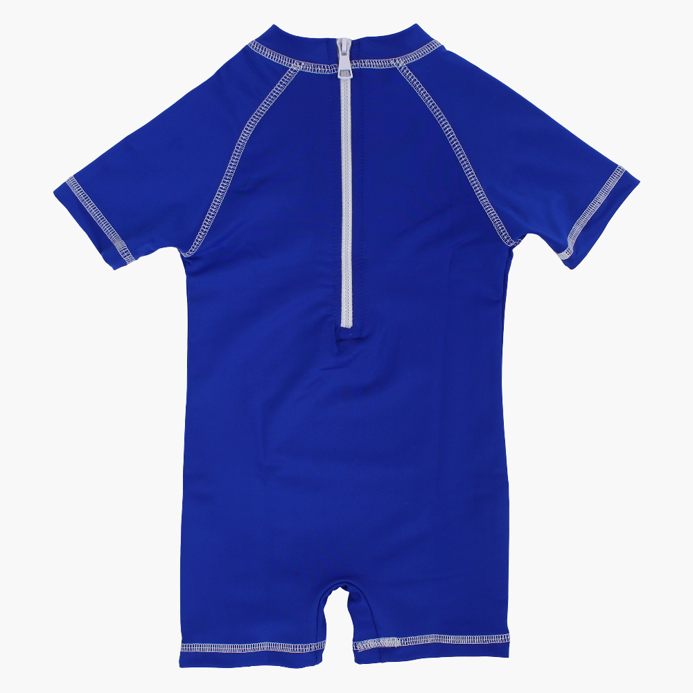 Boys Overall Swimsuit – Blue with Surfing Snoopy Print
