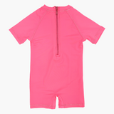 Girls Overall Swimsuit – Pink with Barbie Print