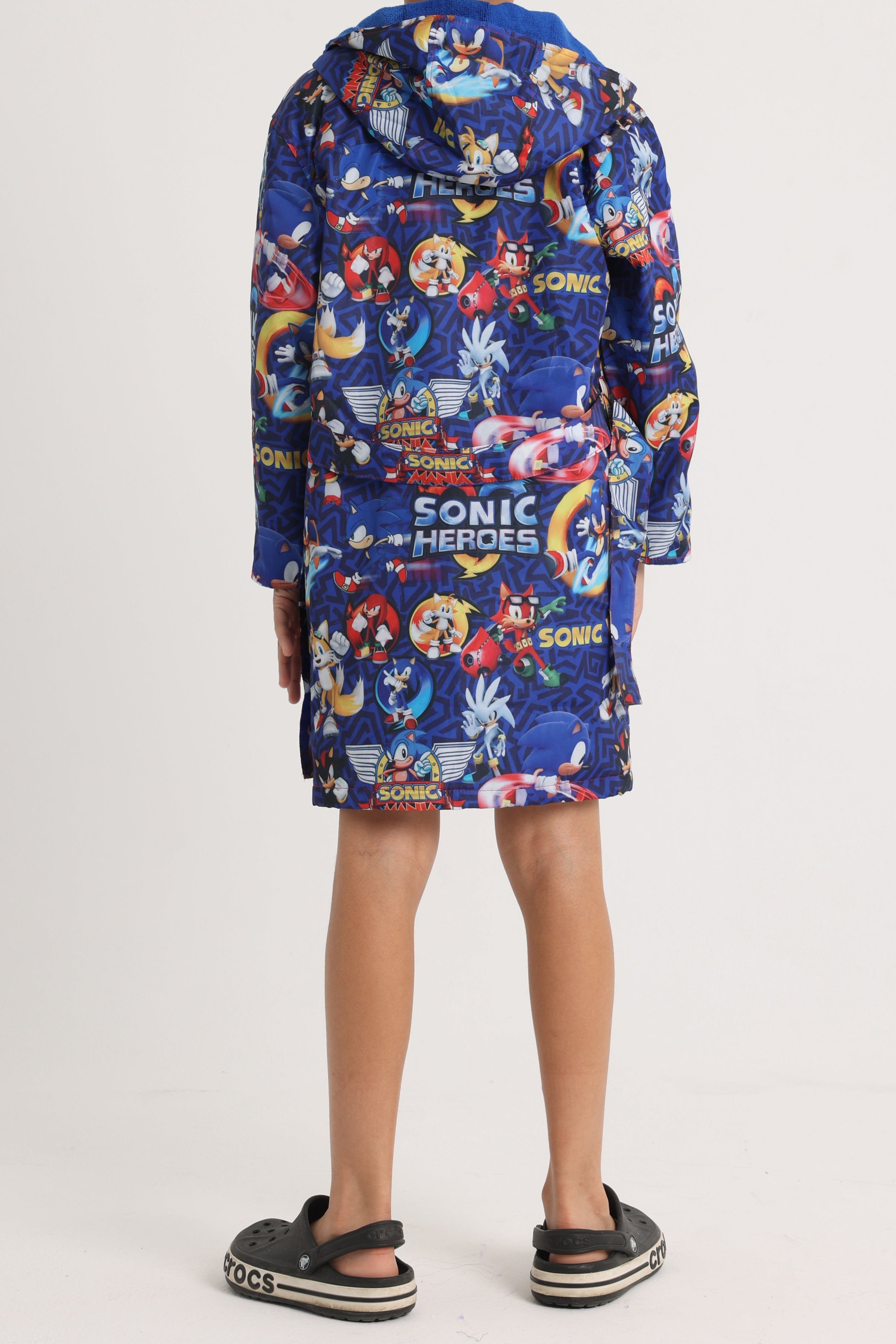 Boys Waterproof Swim Robe – Sonic the Hedgehog Print