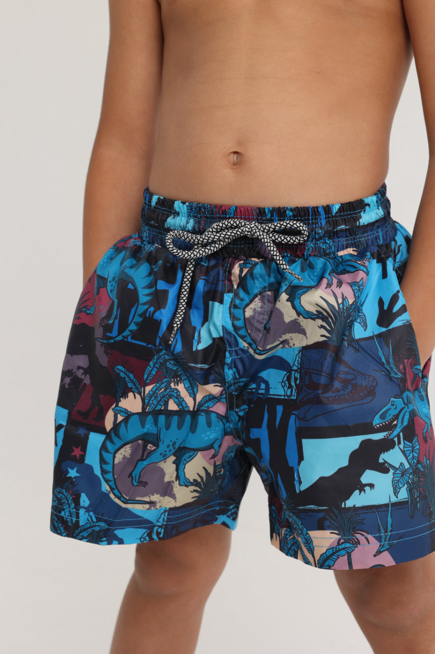 Boys Swim Shorts – T-Rex Print