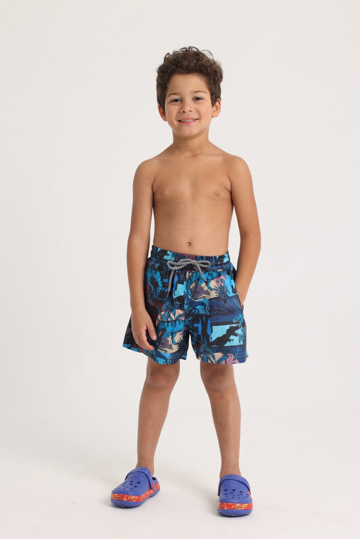 Boys Swim Shorts – T-Rex Print