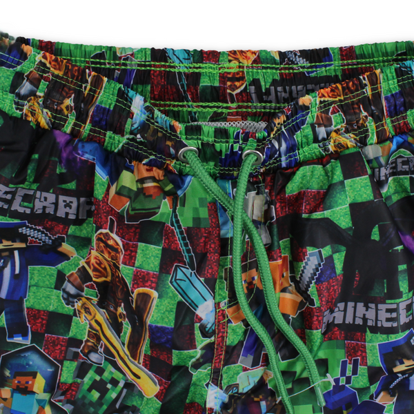 Boys Swim Trunks – Multicolor with Minecrafft Print