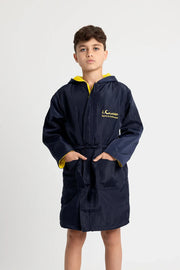 Unisex Kids Waterproof Swim Robe – Navy Blue
