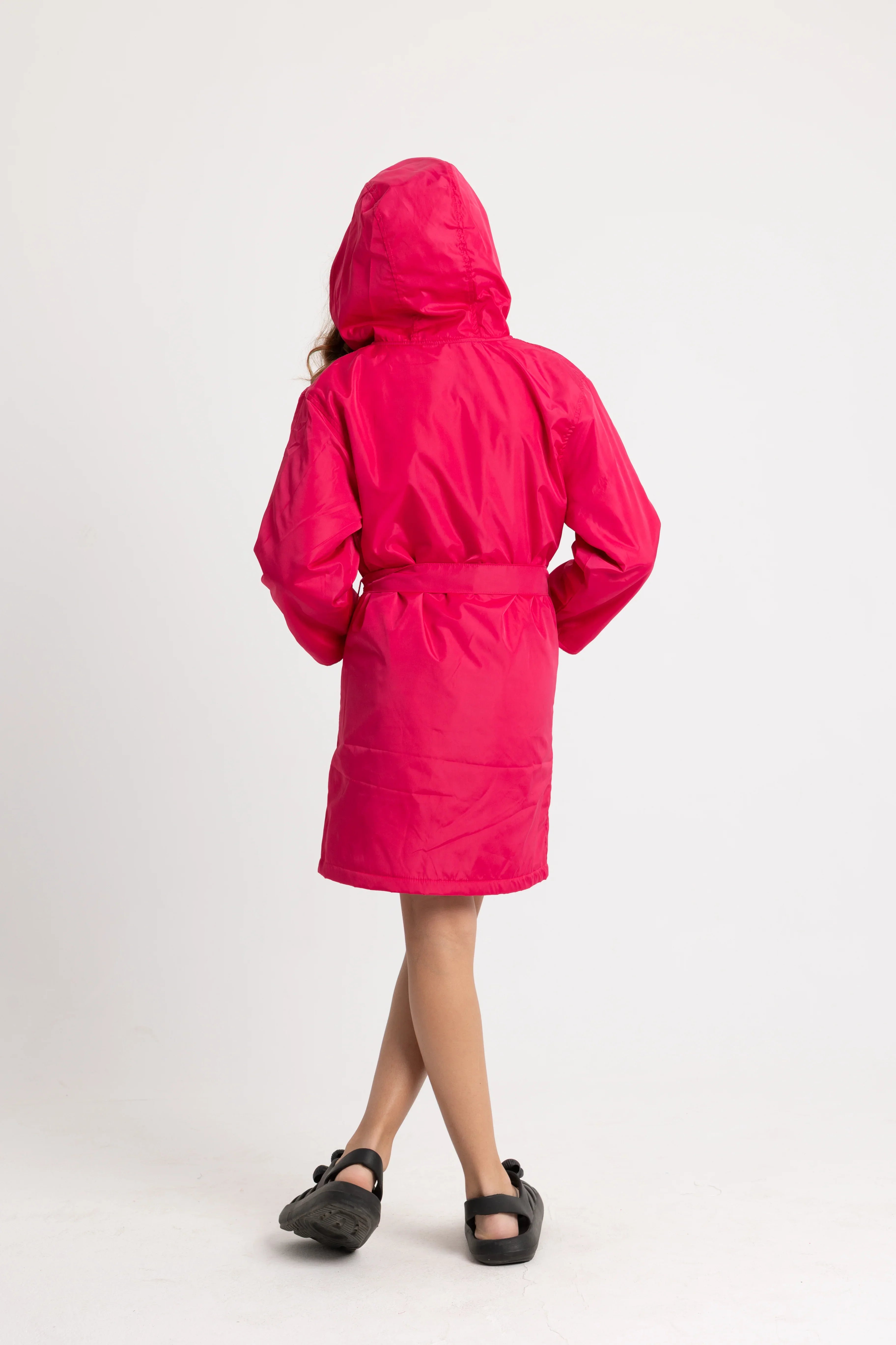 Girl' Waterproof Swim Robe  – Fuchsia