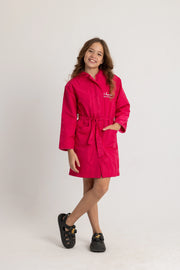 Girl' Waterproof Swim Robe  – Fuchsia
