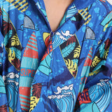 Boys Super Surf Blue Waterproof Swim Robe