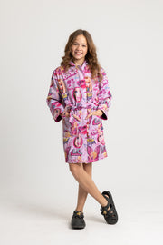 Girls' Waterproof Swim Robe – Pink Barbie