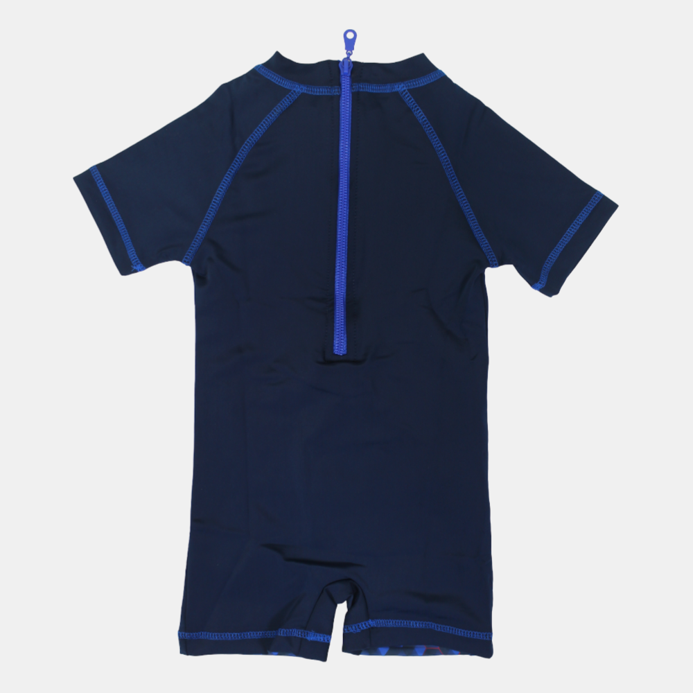 Boys' Swimsuit Overall – Navy Spiderman Design