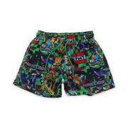 Boys Swim Trunks – Multicolor with Minecrafft Print