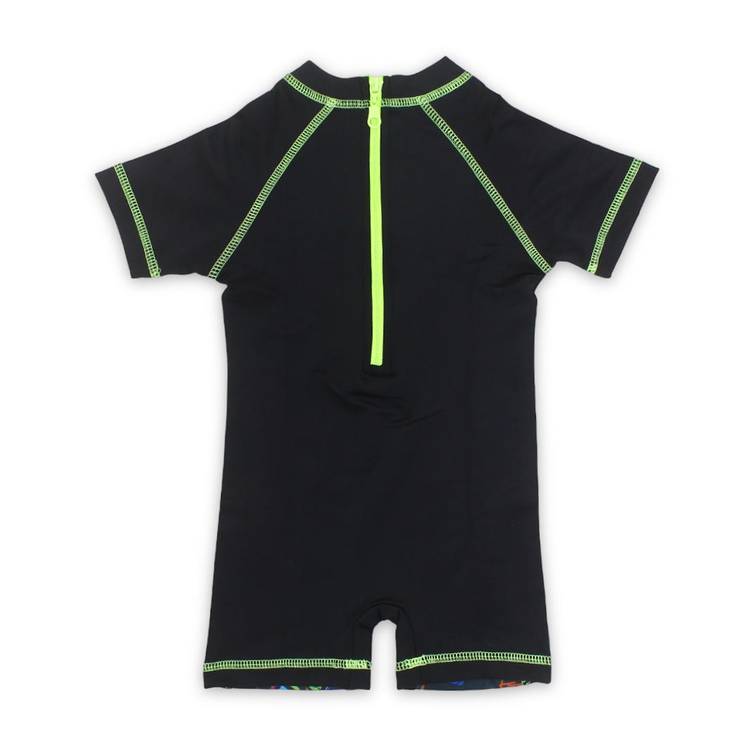 Boys Sunsuit One-Piece – Black