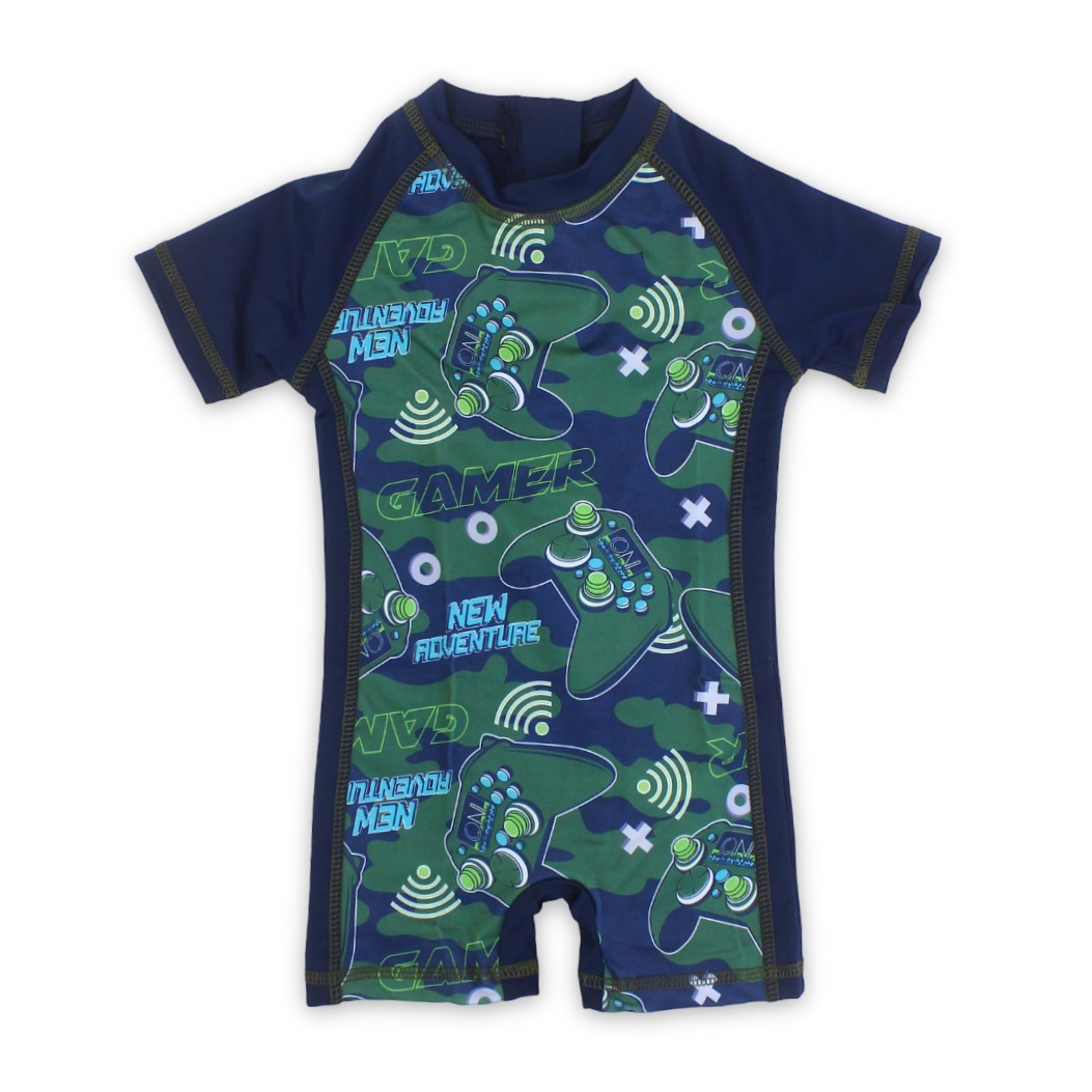 Boys Sunsuit One-Piece – Navy - Clothing - I.Wear
