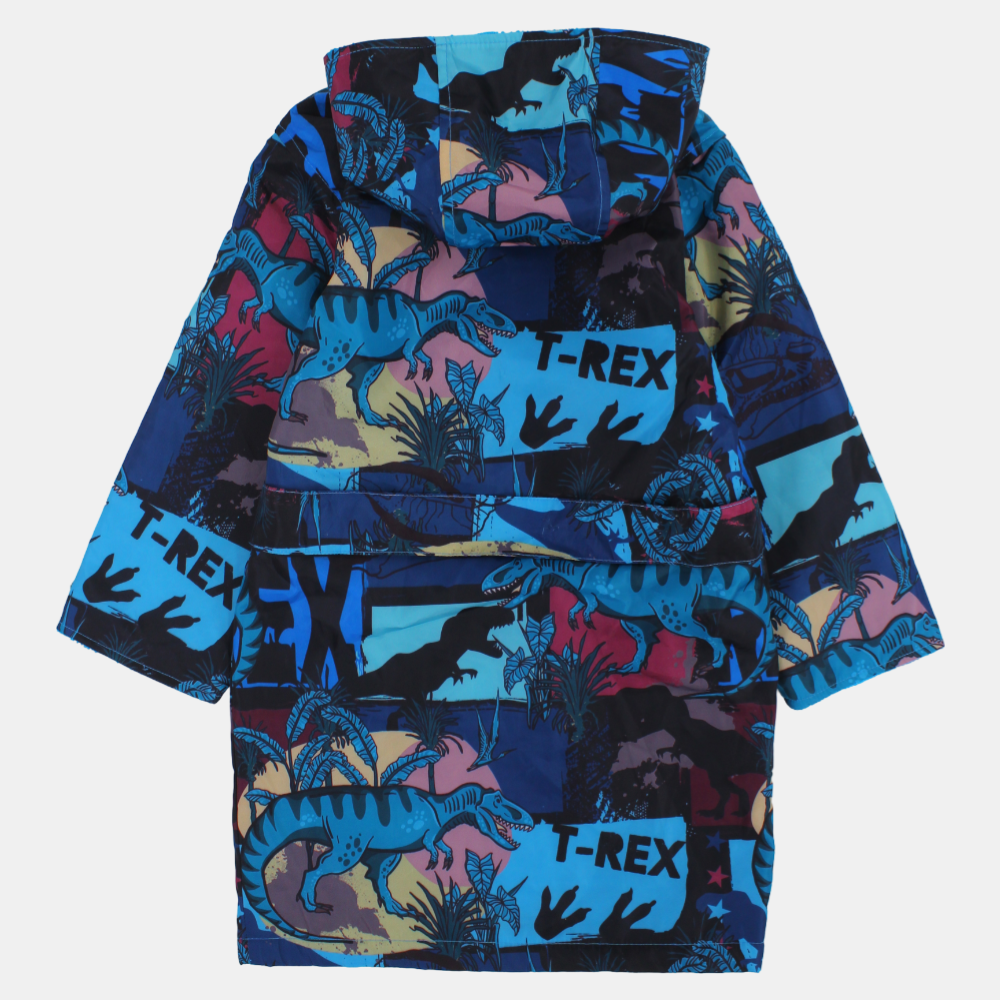 T-Rex Boys Blue Waterproof Swim Robe