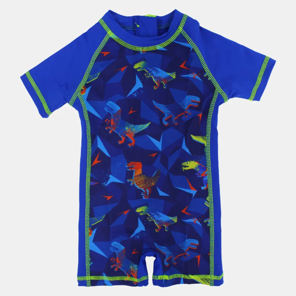 Dinosaurs Boys Blue Overall Swimsuit - Clothing - I.Wear