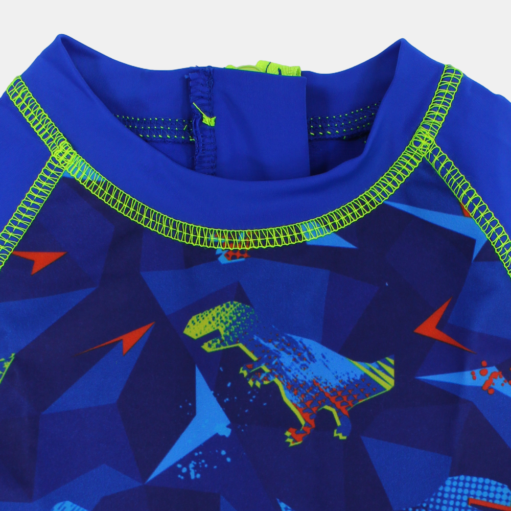 Dinosaurs Boys Blue Overall Swimsuit