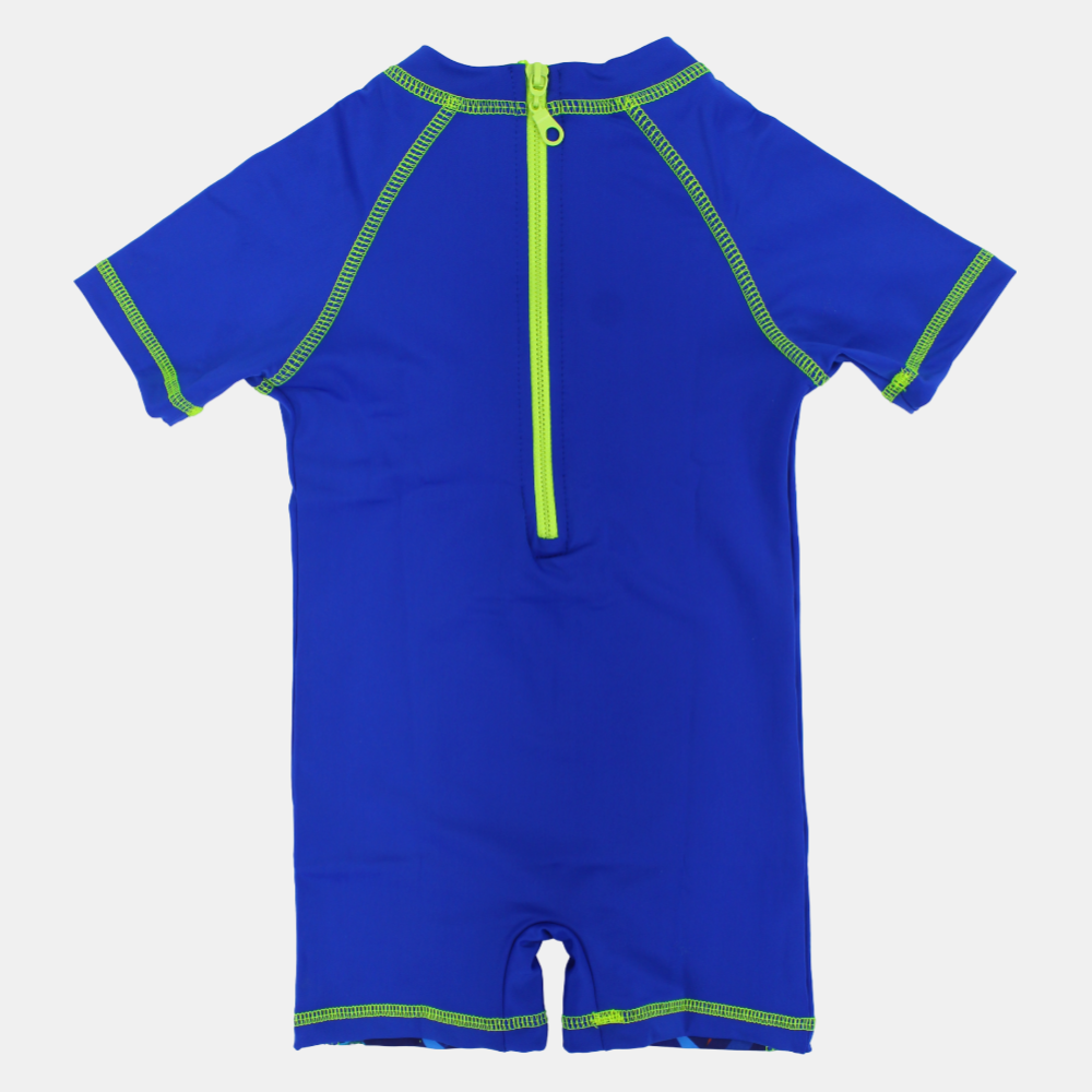 Dinosaurs Boys Blue Overall Swimsuit