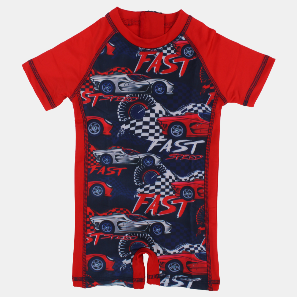 Swimsuit Overall – Fast Car Print