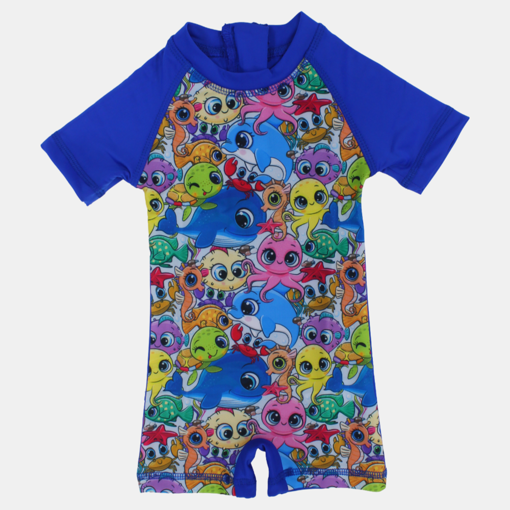 Swimsuit Overall – Deep Sea Blue Print