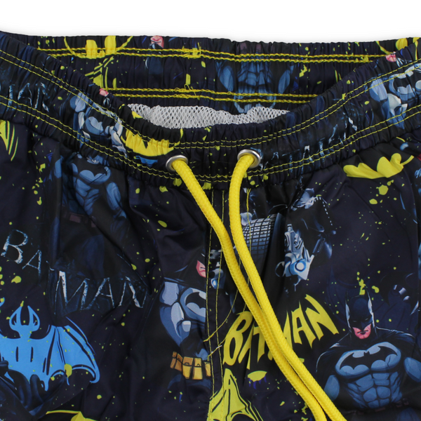 Boys Swim Trunks – Navy with Batman Print