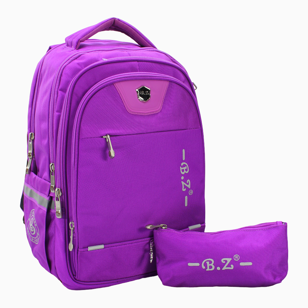 Purple School Set – 20 Inches (Backpack + Pencil Case)