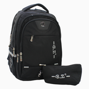Black School Set - 20 Inches (Backpack + Pencil Case)