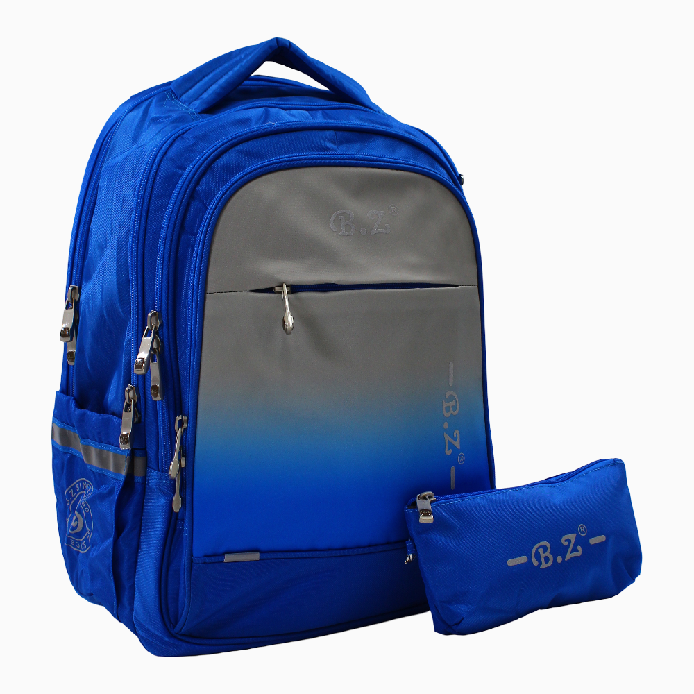 Blue School Set - 20 Inches (Backpack + Pencil Case)