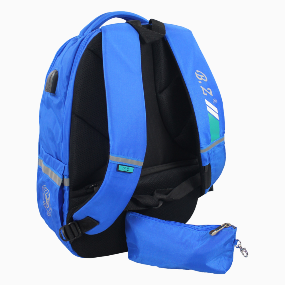 Blue School Set - 20 Inches (Backpack + Pencil Case)