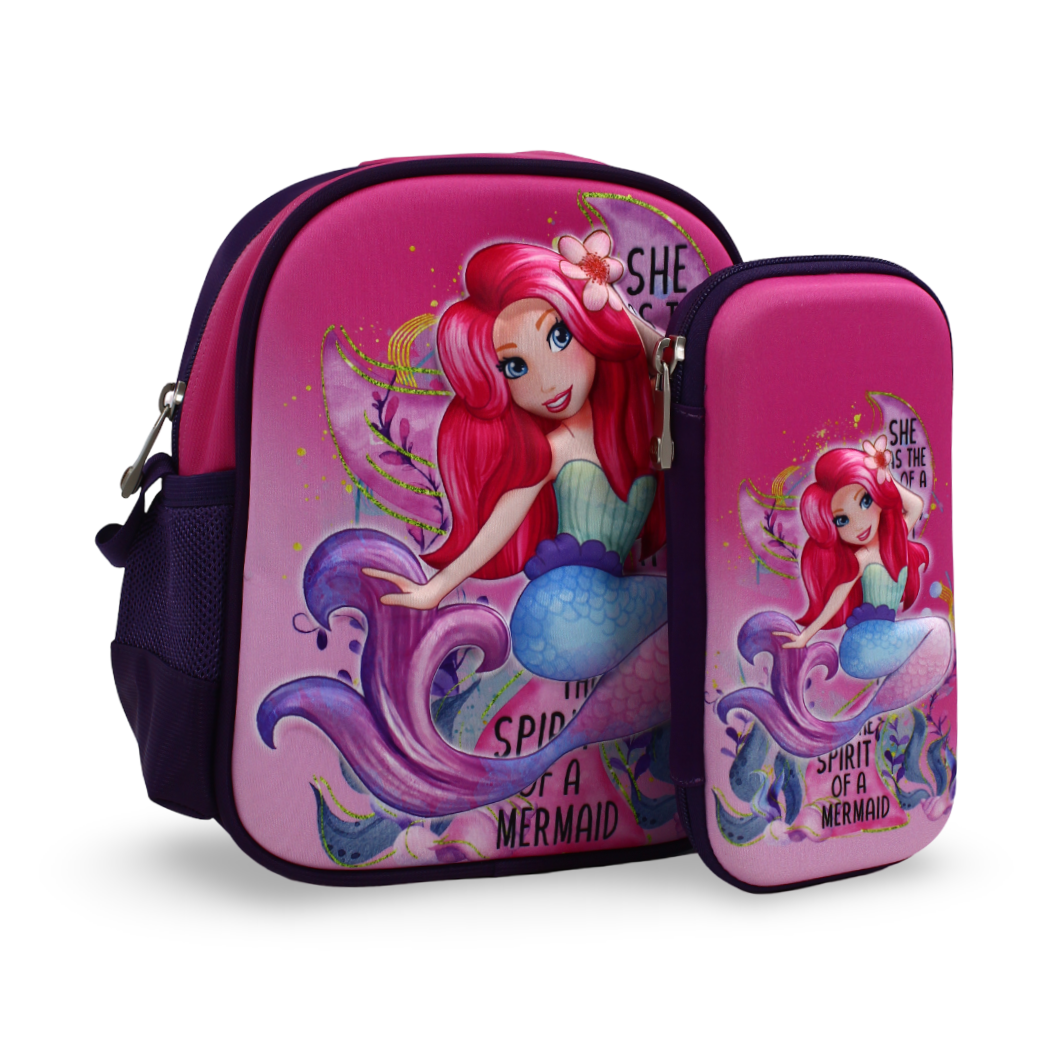 BZ Mermaid (Lunch Bag + Pencil Case) – Purple & Fuchsia