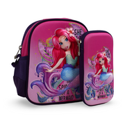 BZ Mermaid (Lunch Bag + Pencil Case) – Purple & Fuchsia
