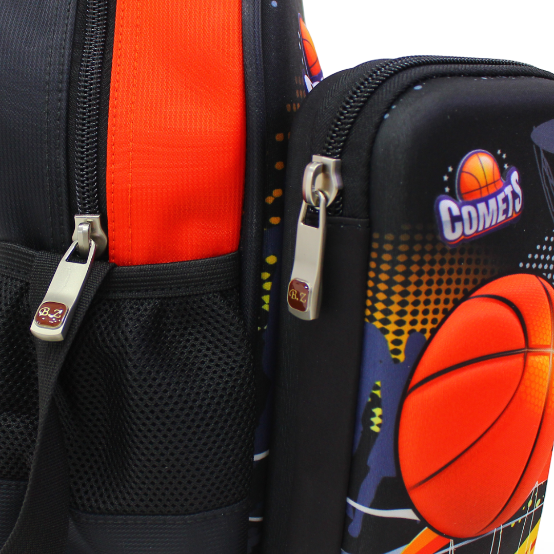 BZ Basketball (Lunch Bag + Pencil Case) – Orange & Black