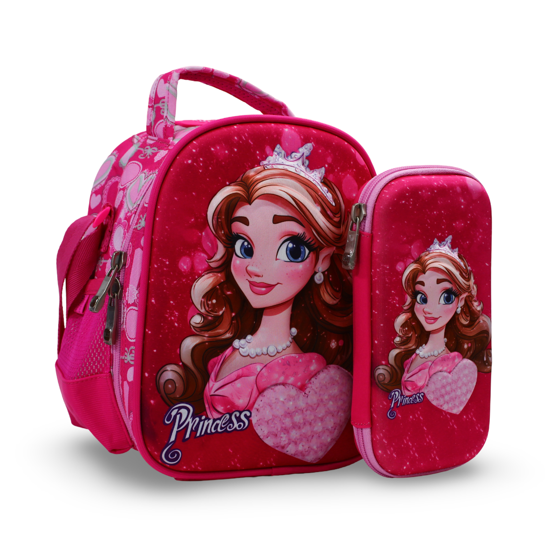 BZ Princess School Set (Lunch Bag + Pencil Case) – Fuchsia