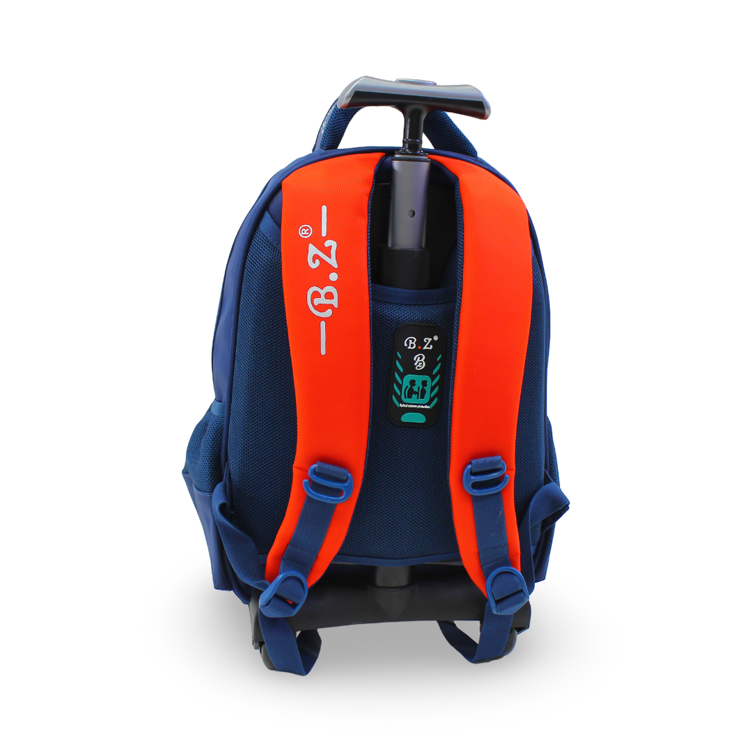 BZ Batman Trolley Bag 16.5 Inches – Orange & Navy