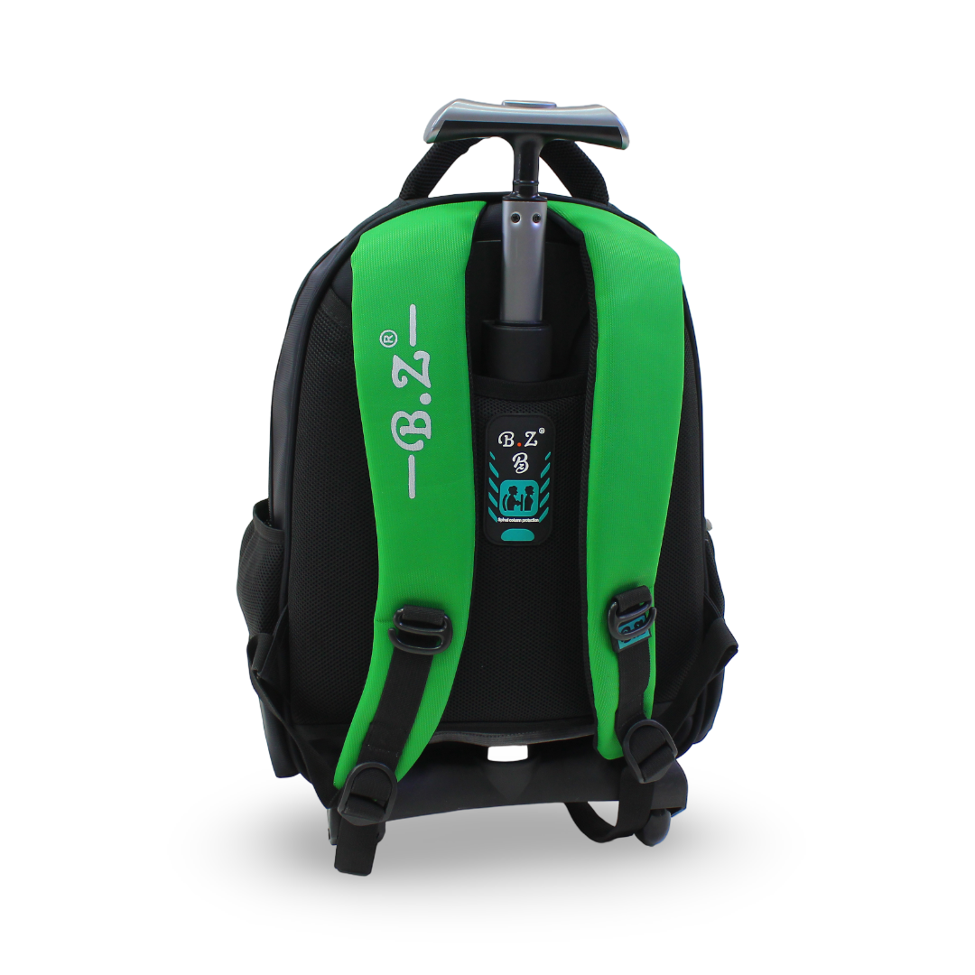 BZ T-Rex Trolley Bag 16.5 Inches – Green & Black