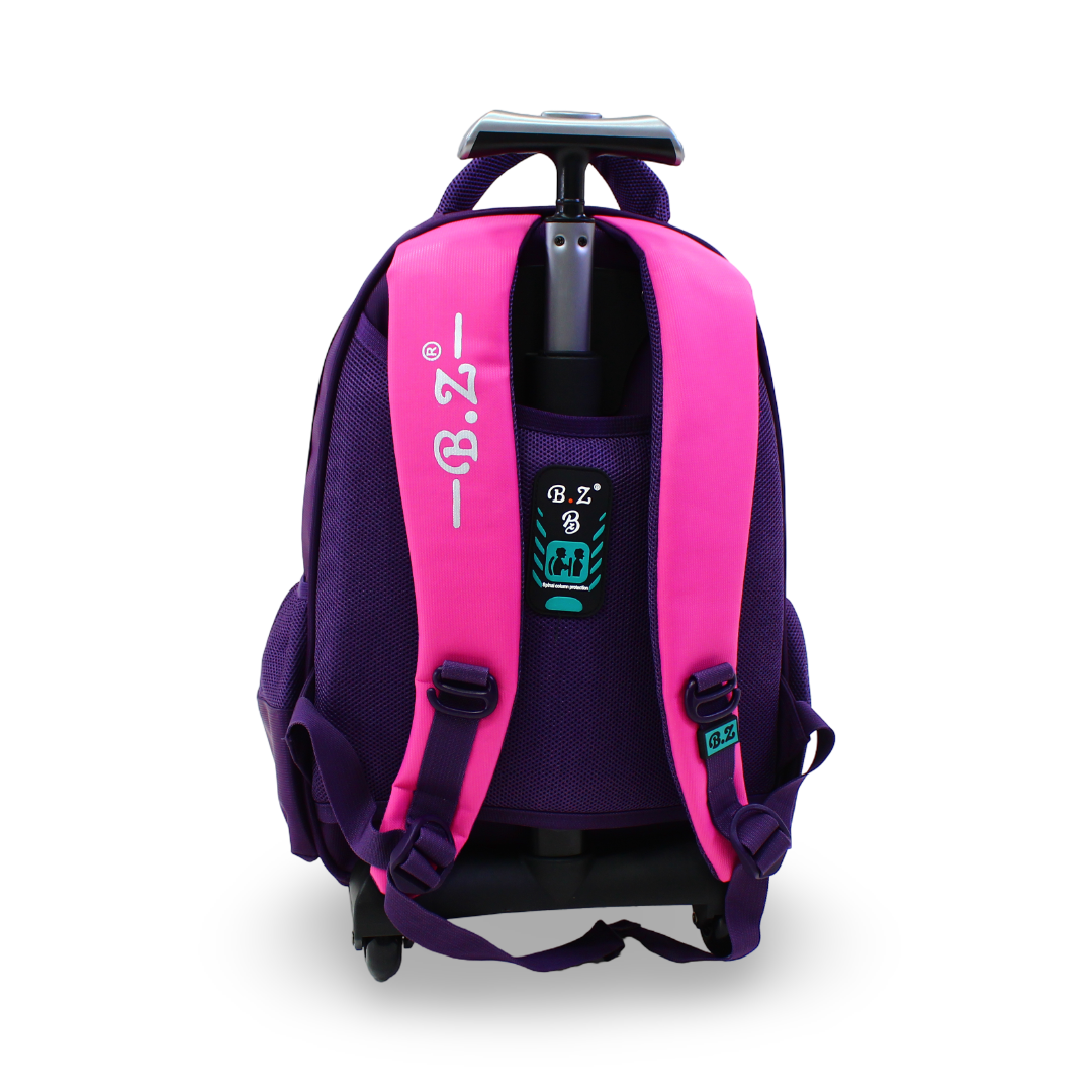 BZ Princess Fairy Trolley Bag 16.5 Inches – Purple & Pink