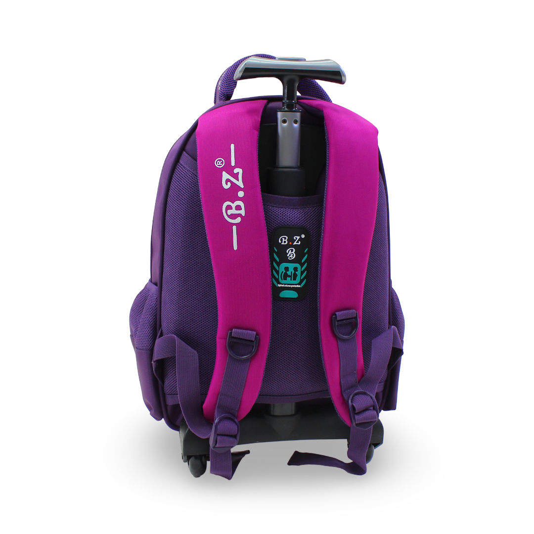 BZ Mermaid Trolley Bag 16.5 Inches – Purple & Fuchsia