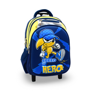 BZ Speed of Hero Trolley Bag 16.5 Inches – Blue & Yellow