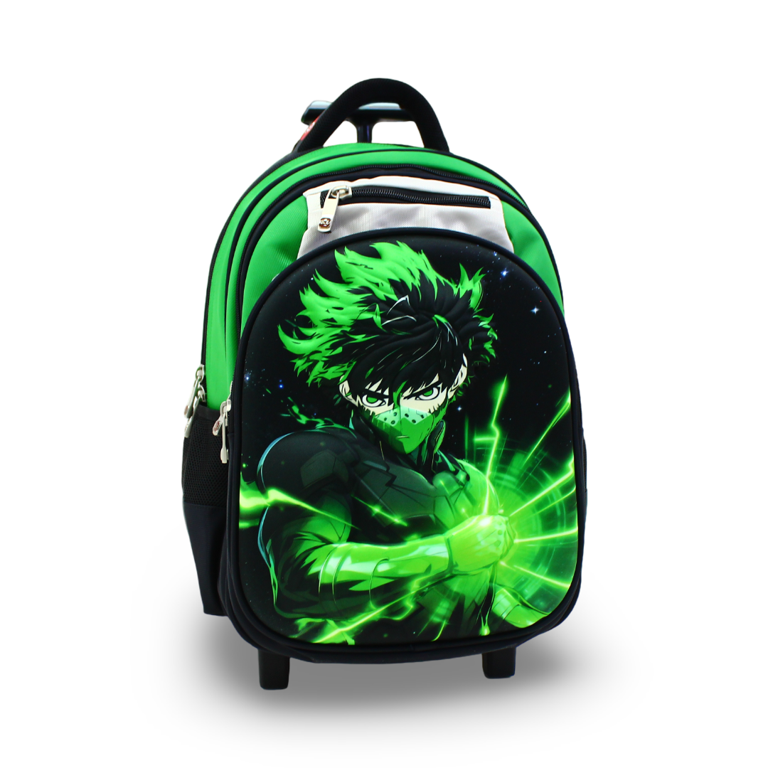 BZ Midoriya Trolley Bag 16.5 Inches – Green & Black
