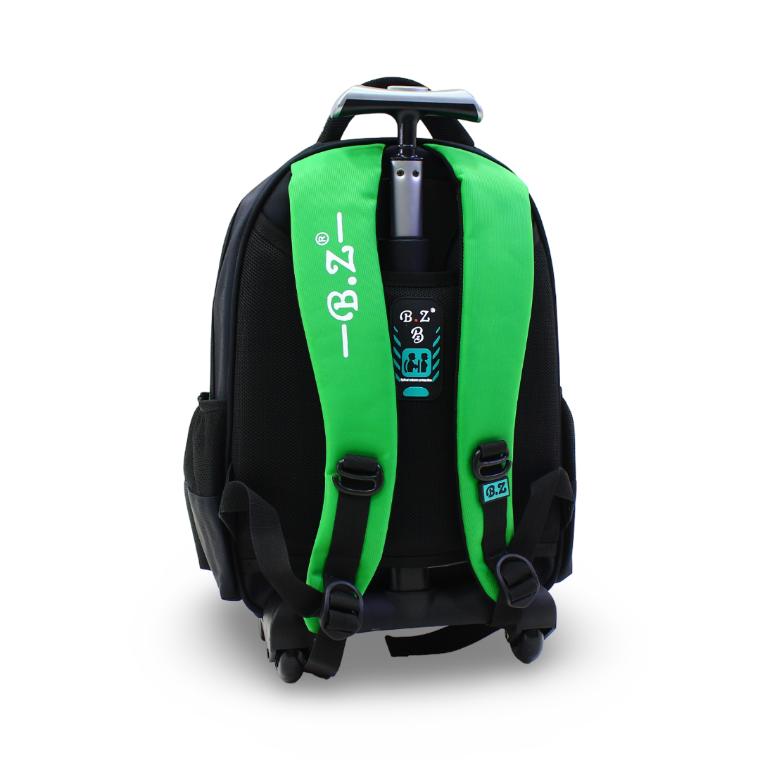 BZ Midoriya Trolley Bag 16.5 Inches – Green & Black
